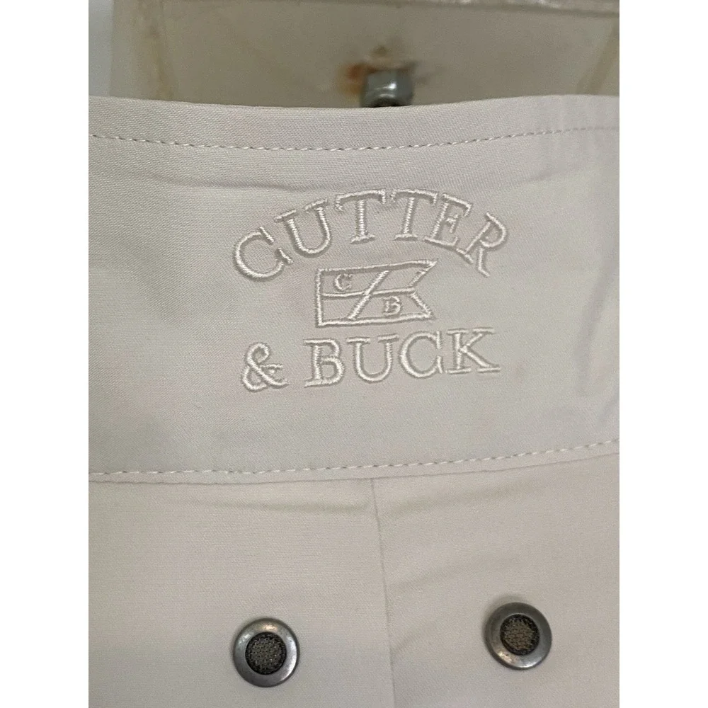 Cutter & Buck CB Windtek Half Zip Ivory Golf Jacket Men's 2XB/2TG Zipped Pockets